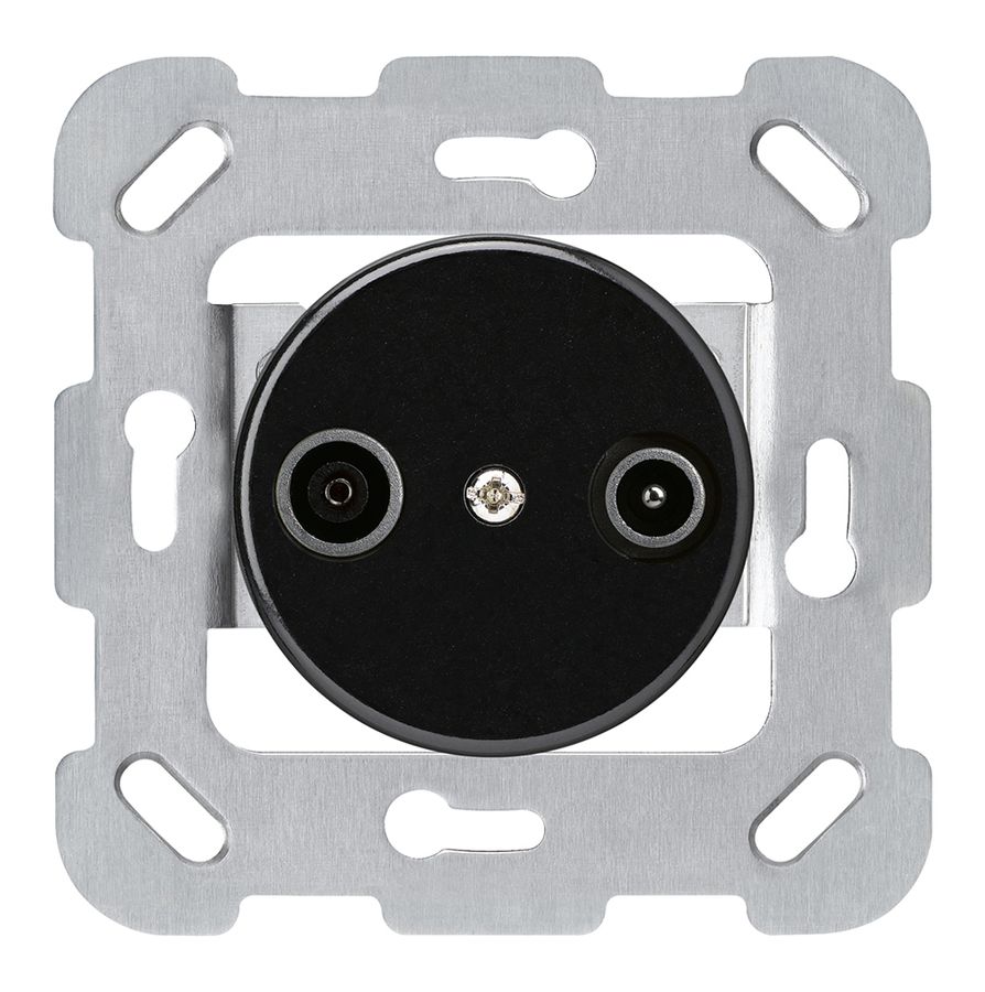 Insert pour prise de passage ENC basico TV-R 19dB boîte d.passage plaque noir