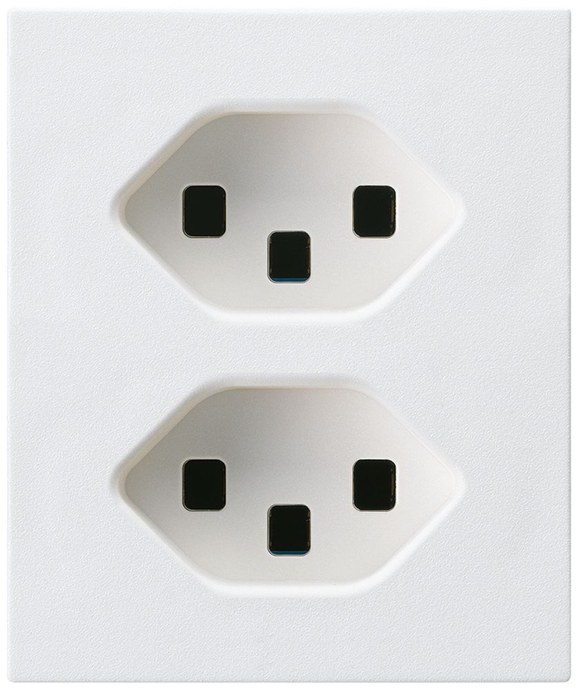 FLF-Steckdose Hager 2×Typ 23 D weiss