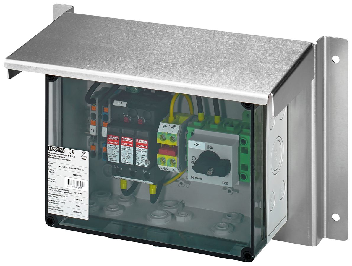 Wetterschutzdach PX SOL-WR-2518-AISI304