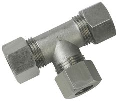 Schraubverbinder Flury PA 70 für Draht Ø8mm, Messing vernickelt, T-Form