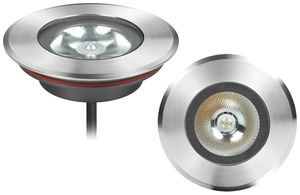 EB-LED-Bodenleuchte DISC IV IP67 6W 2700K 650×112mm grau