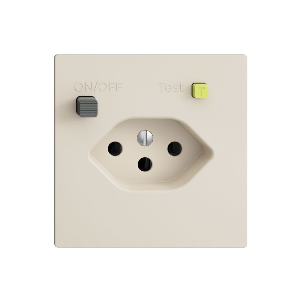 UP-Steckdose EDIZIOdue T13 FI 30mA F, crema