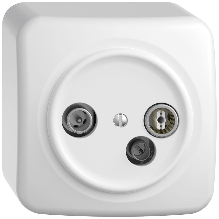 AP-Antennendose TV-R-Daten STANDARDdue SNAPFIX® 4dB ws