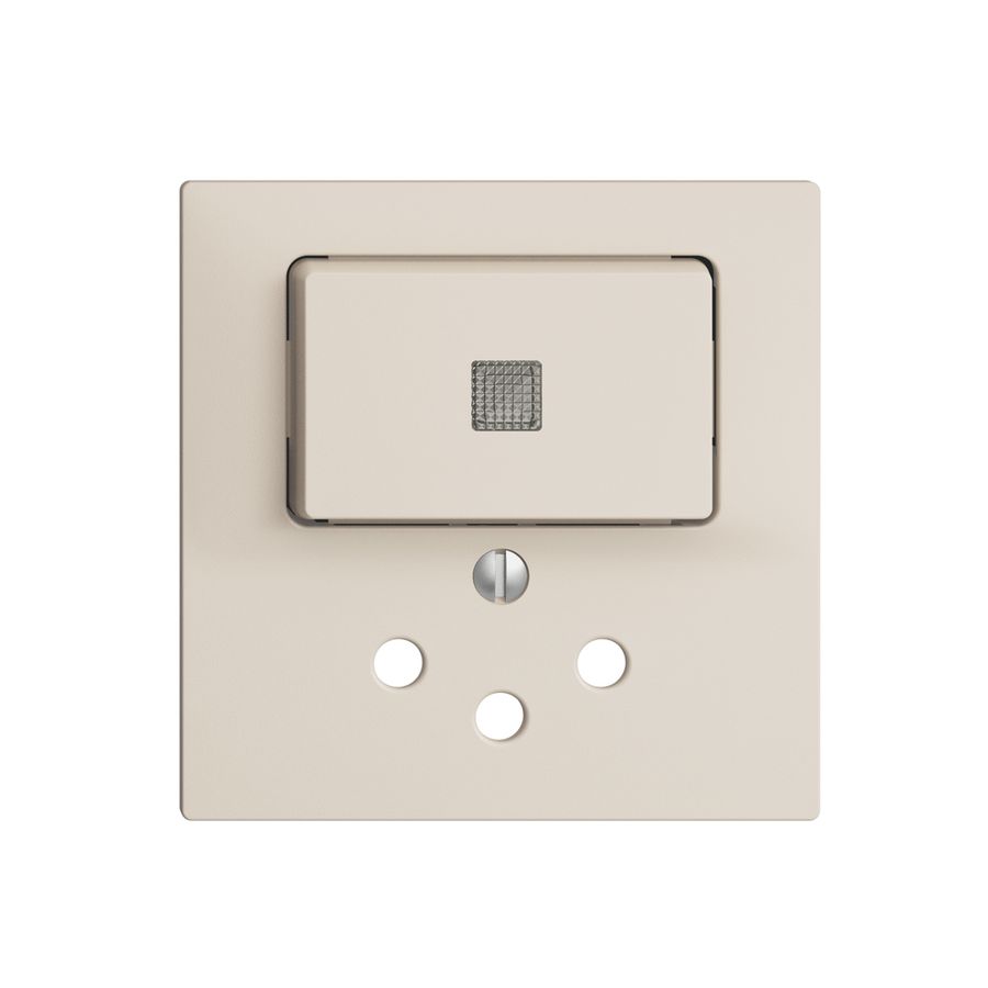 Kit frontale EDIZIOdue crema, 60×60mm T12 con lente, prot.bamb.