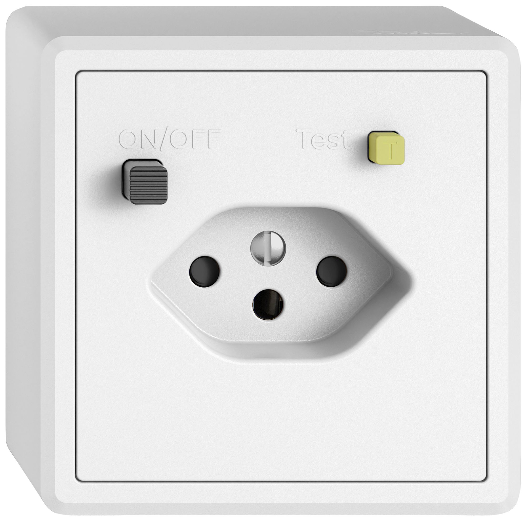 AP-Steckdose FI EDIZIO.liv 1×T13 mit Shutter ws