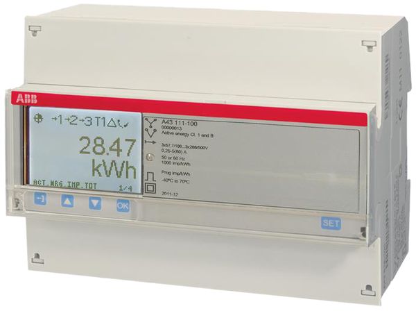 Compteur d'énergie AMD ABB 3×80A direct, A43 Stahl