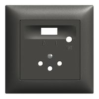 Frontset EDIZIOdue schwarz 88×88mm T12 FI