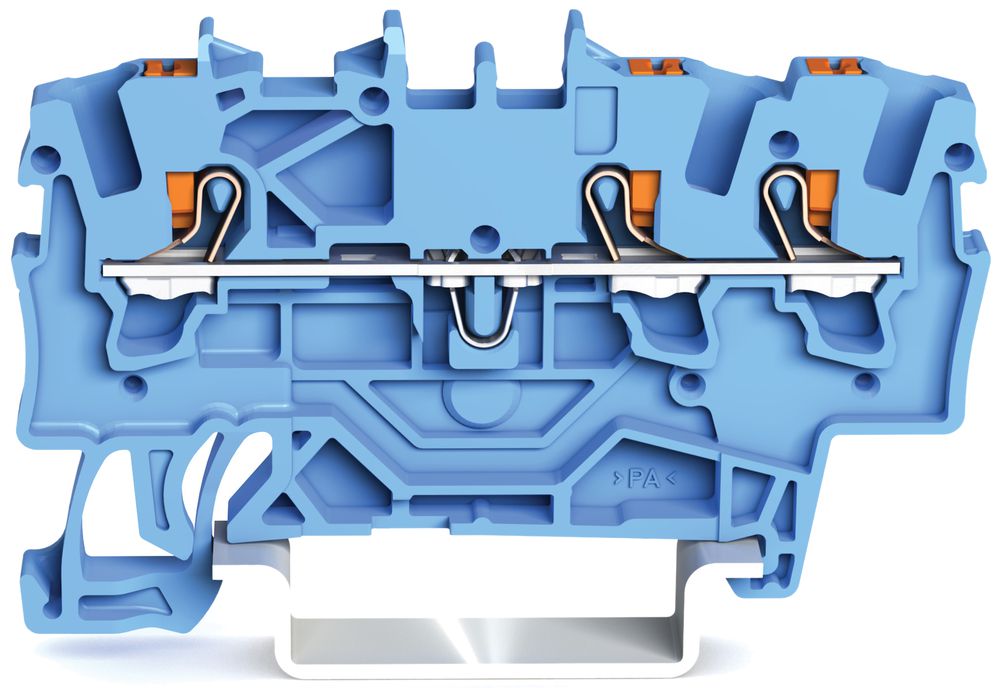 Borne de passage WAGO TopJob-S 1.5mm² 3L bleu série 2201