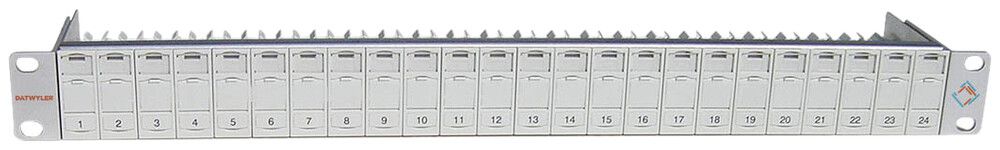 Patchpanel 19" Dätwyler MK 24, f.24×RJ45 Keystone MS-C6A -K Module