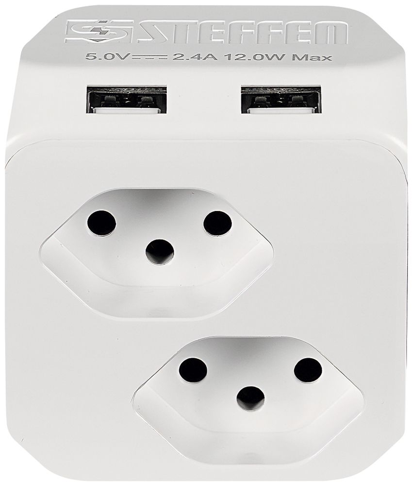 Steckdosenleiste Steffen CUBE 8×T13 2×USB-C 1.5m weiss