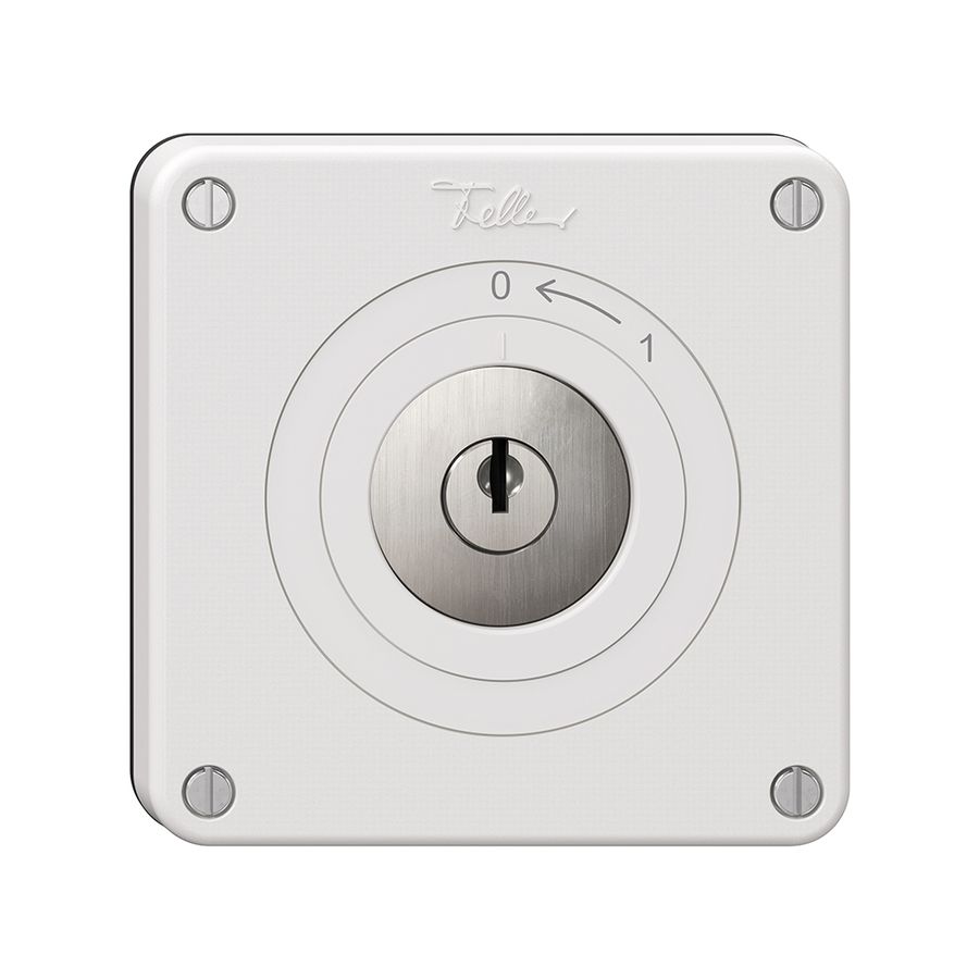 Contact pivotant NEVO, avec serrure&2 clés, KS, 0<-1, blanc