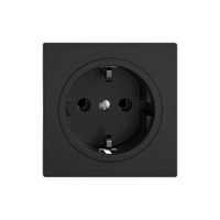 Steckdose EDIZIO.liv SNAPFIX® SCHUKO 16A 230V 60×60mm schwarz