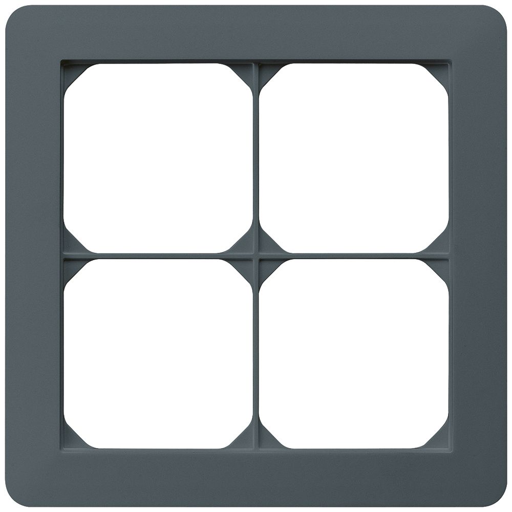 UP-Abdeckrahmen kallysto.trend 2×2 anthrazit 154×154mm