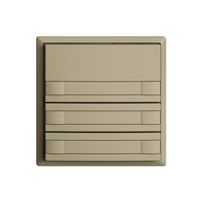 Pulsante KNX RGB EDUE, 250mW, s.LED, c.carta, 3×pulsante, com.2×tasti, sa