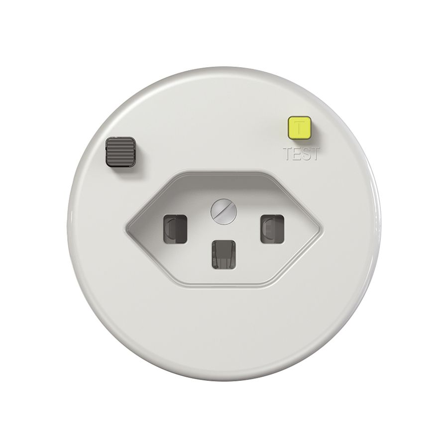 UP-FI-Steckdose CLASSIC E T23 30mA, shutter, weiss