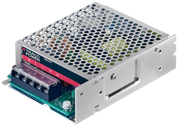 Alimentation Traco TXM 075-112, 75W 6A 12VDC 129×99×38mm
