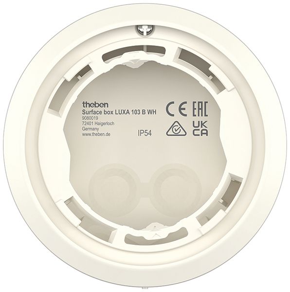 Cadre AP Theben Surface box LUXA 103 B pour détecteur de présence LUXA 103 blanc