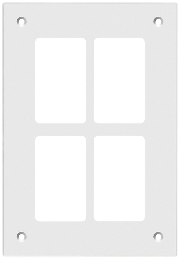 Plaque de montage Hager FLF 3/5 2×2 aluminium anodisé bc