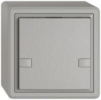 Pulsante universale AP EDIZIO.liv UNI SNAPFIX® s.LED 1× com.2T grc