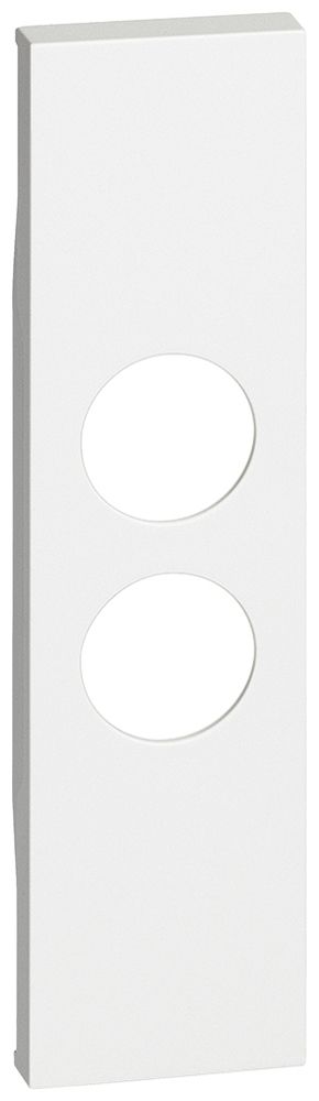 Cache Living Now pour TV 2 trous 1 module blanc