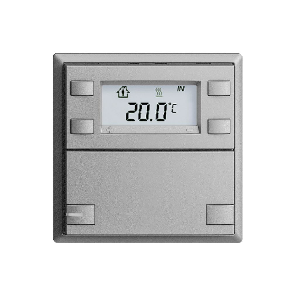 Poussoir RTH ENC KNX 1× EDIZIOdue F silver, avec LED RGB