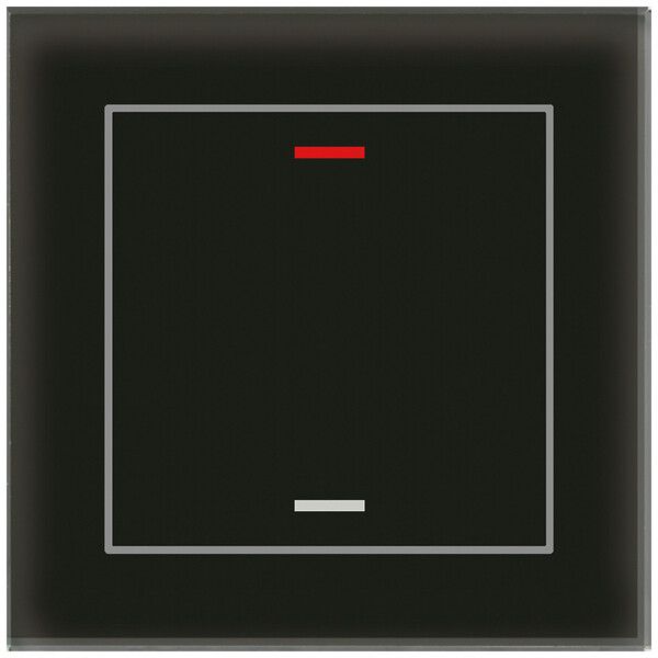 UP-Taster KNX RGBW MDT GTL-100S.02S 1T/2B Glas schwarz "neutral"