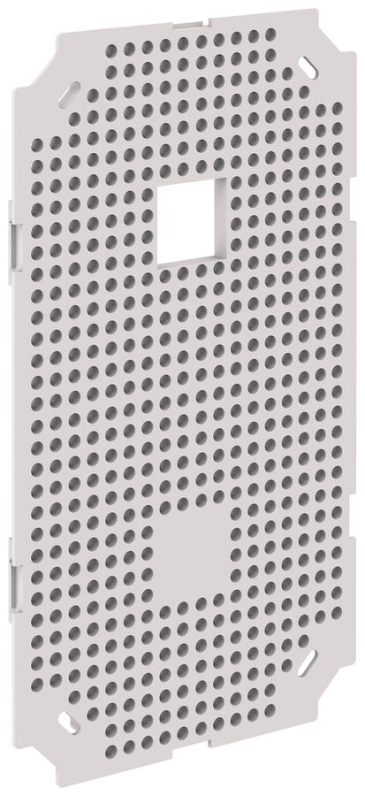 Montageplatte Morach-Technik CRALLO-LEU 2×1 PE-HD GDP 850°C grau