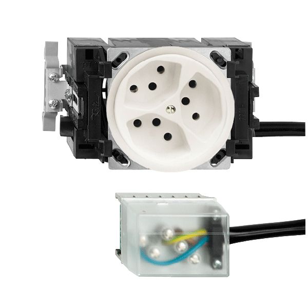 Prise INC FH 3×T13 L3 blanc 53mm Snap pour câbl.plat powerbus