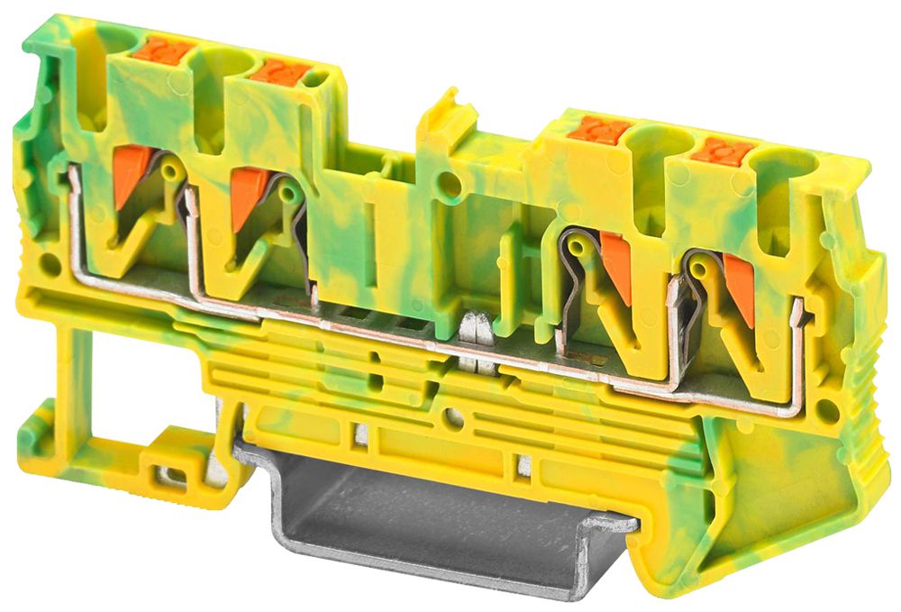 Borne 0.14…4mm² vert/jaune AWG26…12