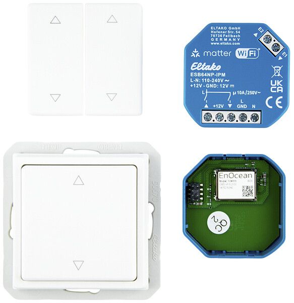 EB-RF-Jalousieaktor-Set Eltako EnOcean und matter 10A 2000W