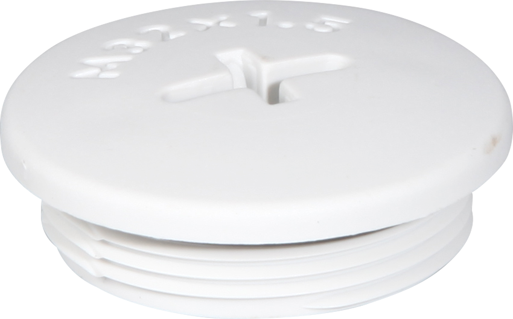 Bouchon avec rebord PA/GFK M32 gris clair