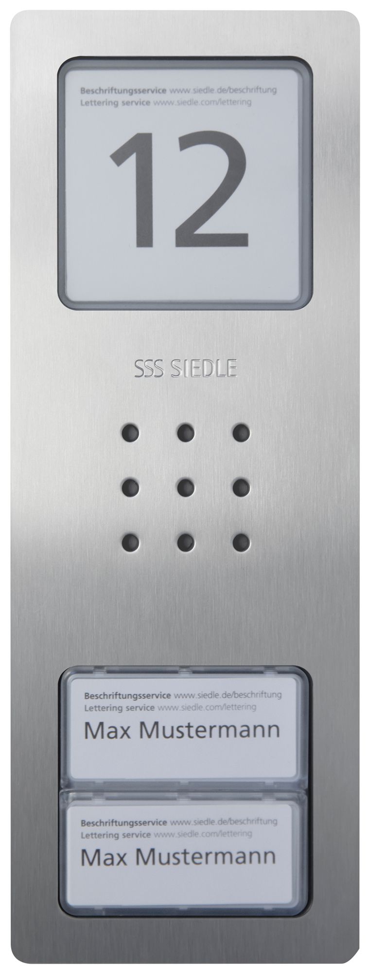 Poste audio externe Siedle Compact système bus 2 12VAC 226×82×29mm IP54