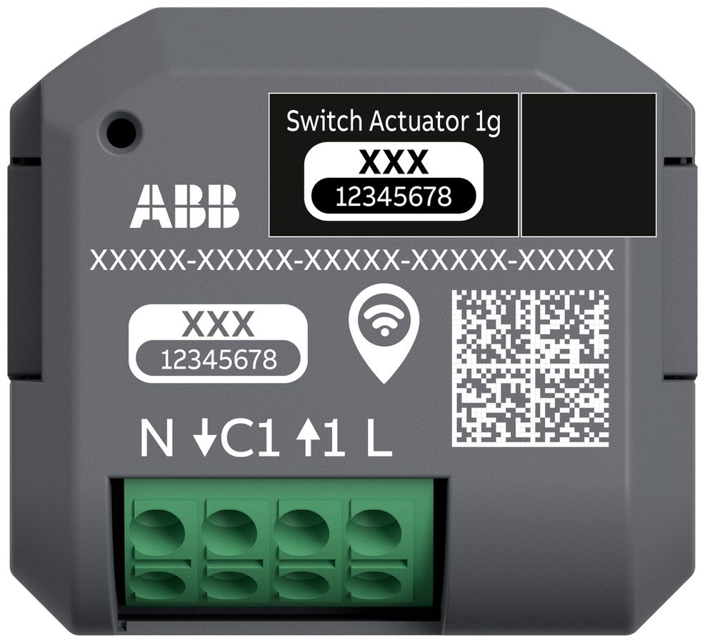 EB-RF-Schaltaktor ABB-free@home 62811 U-WL-500 1-fach 13A/230VAC