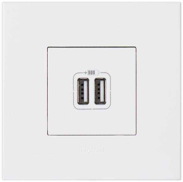 Prise de charge USB AP ATO 2 modules, double blanc