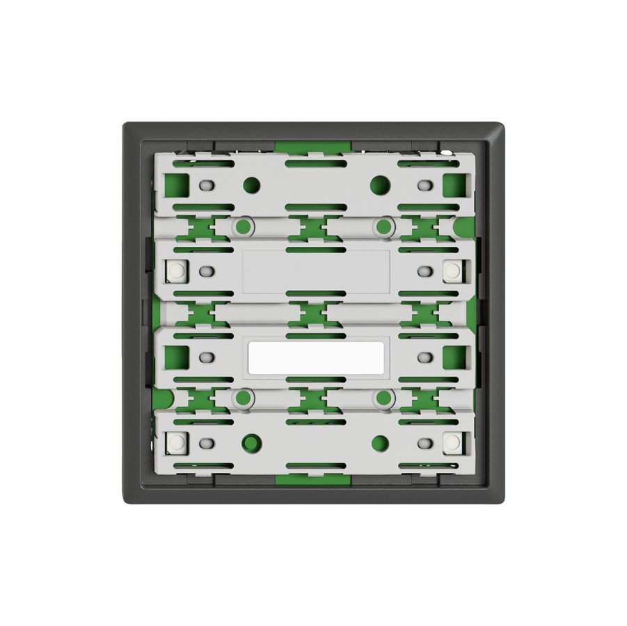 Plaque frontale EDIZIO.liv UNI SNAPFIX® 60×60mm gris foncé