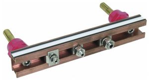 Potentialausgleichsschiene DEHN/elvatec IDR 20× 650mm 240mm², Kupfer blank