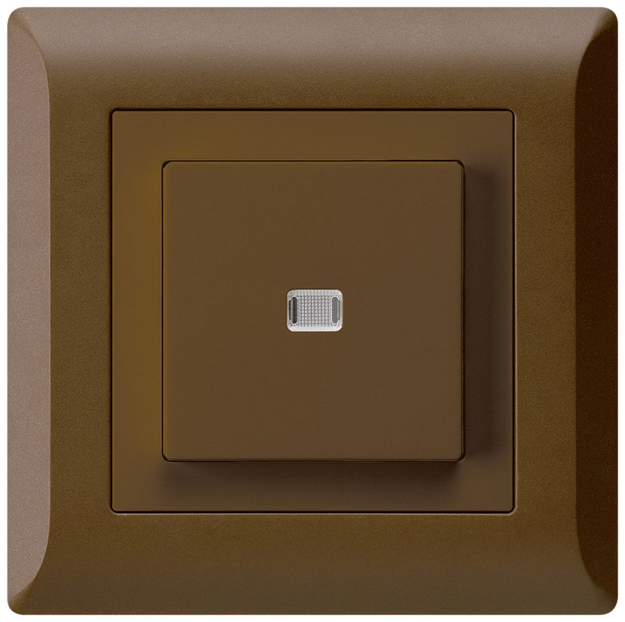 UP-Leuchtdruckschalter kallysto.line 3/1L braun