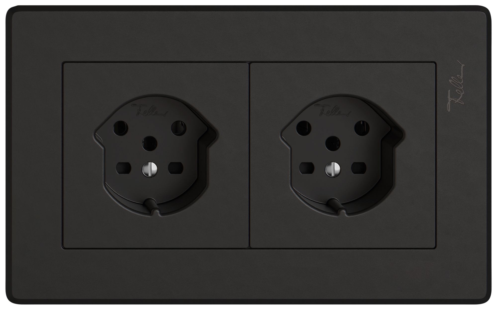 Combinazione INC EDIZIO.liv SNAPFIX® 1×2 96×156mm 1×T15+1×T15 nero