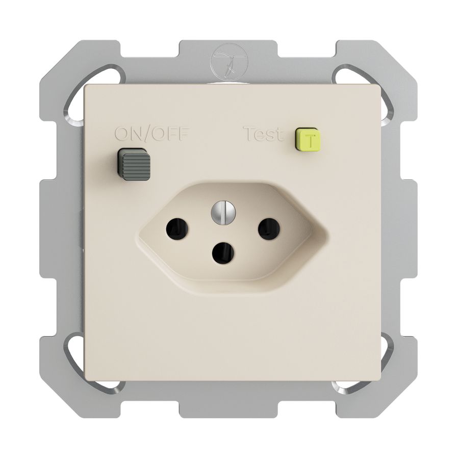 UP-Steckdose EDIZIOdue T13 FI 30mA FM, crema