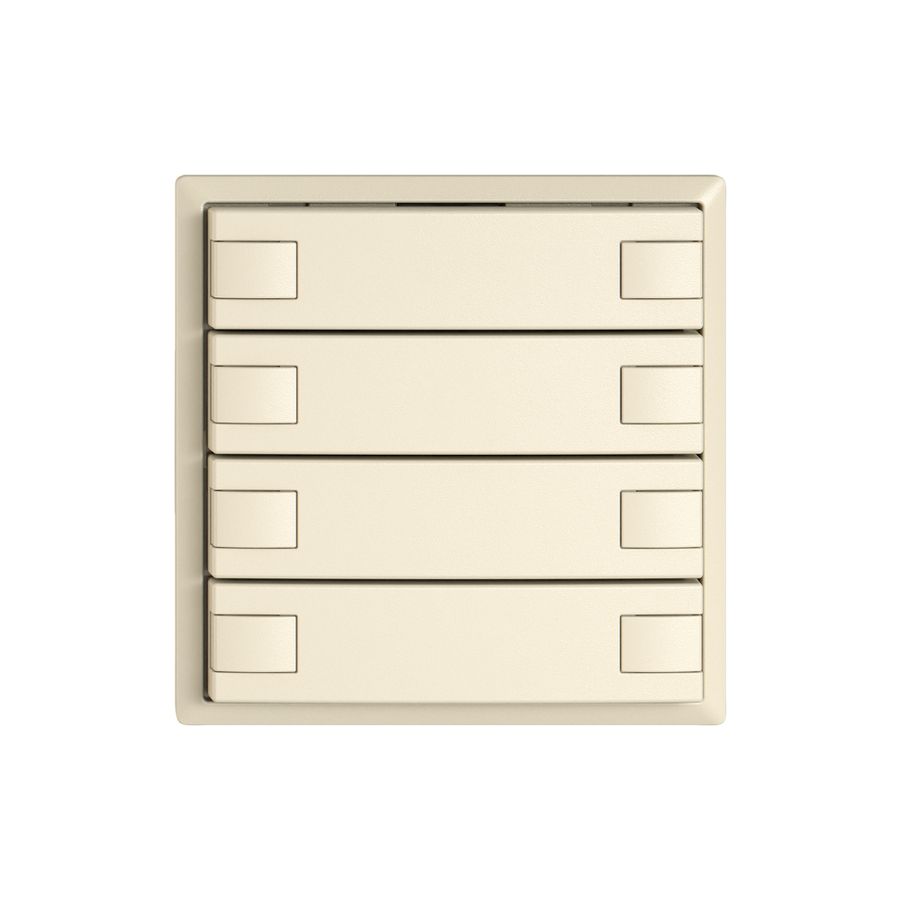 Pulsante KNX RGB EDIZIO.liv SNAPFIX® sensore temp.s.LED 4× com.2T cr