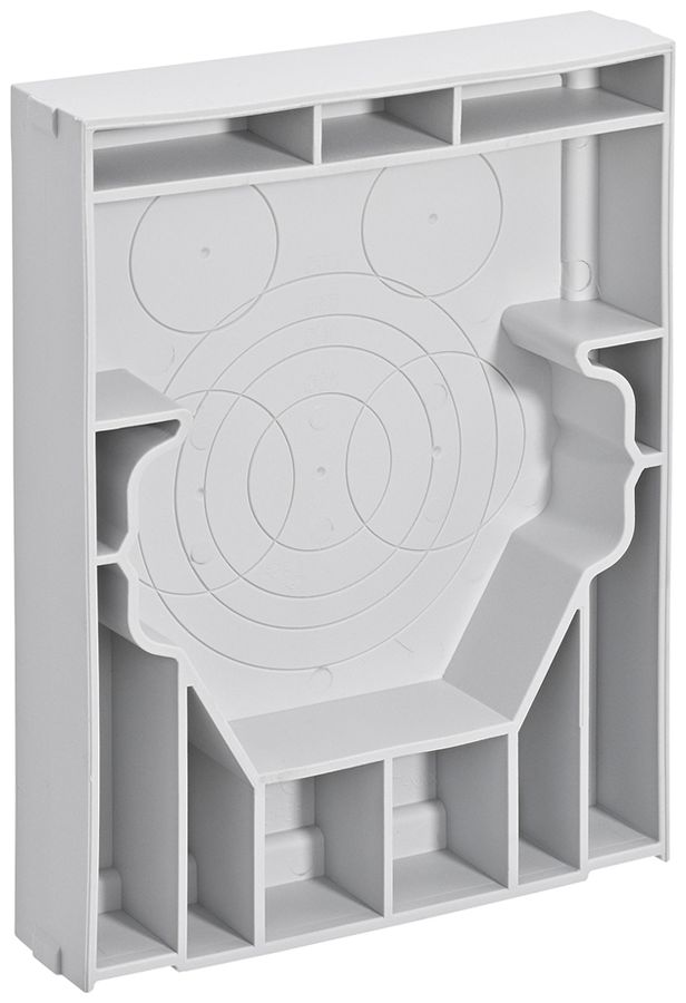 Flansch Hager HAK 102×135×23.6mm Kunststoff 25.2…63.5mm