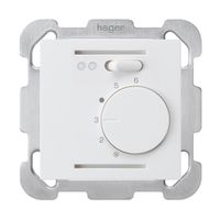 UP-Raumthermostat kallysto weiss für Fussbodenheizung mit Befestigungsplatte