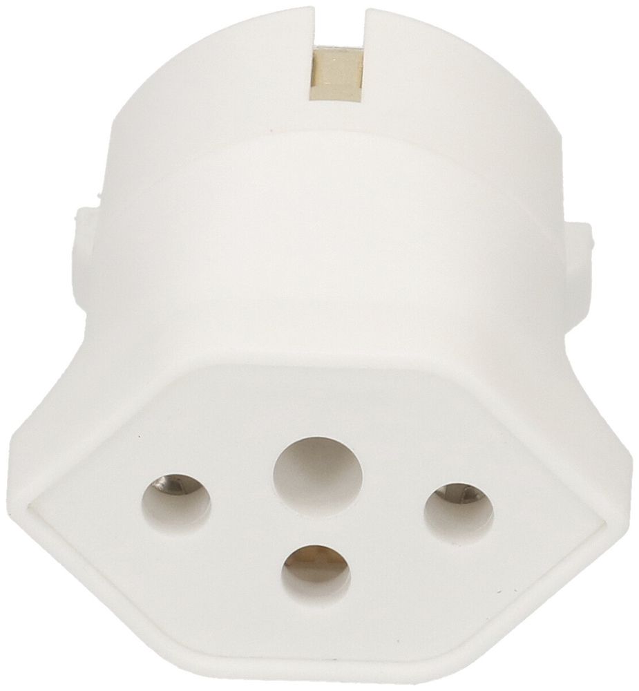 Adaptateur fixe MAX HAURI Shuko/T13 3L 250V 10A 2300W blanc