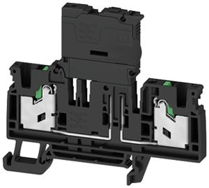 Borne de sécurité joignable WM SFS 4 2C 4mm² snap-in DIN35 noir