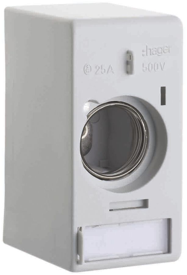 AP-Sicherungselement weber.uniline 1×25A DIN2 mit Abdeckhaube