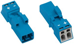 Stecker WINSTA MINI 2L ohne Zugentlastungsgehäuse, blau