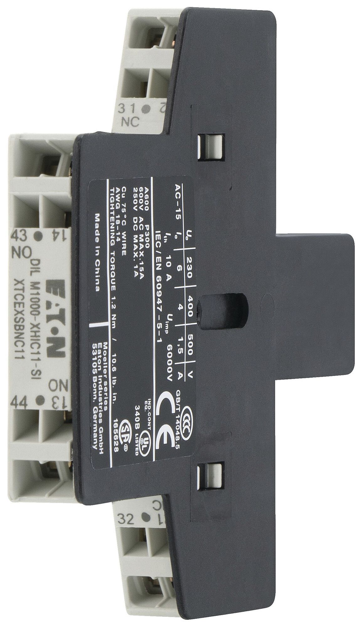 Hilfsschalter Eaton DILM1000-XHIC11-SI 1NO 1NC 6A Federzuganschluss