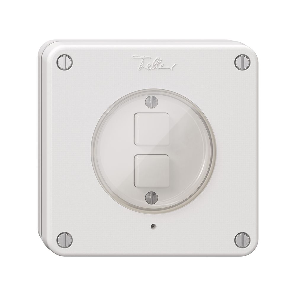 Poussoir KNX NUP 2× NEVO RGB avec sonde de température blanc