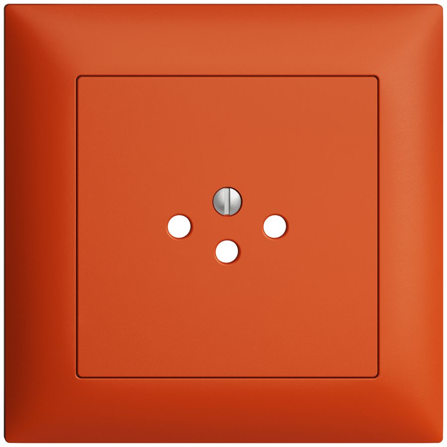 UP-Frontset EDIZIOdue orange 88×88mm 1×T12 mit Shutter