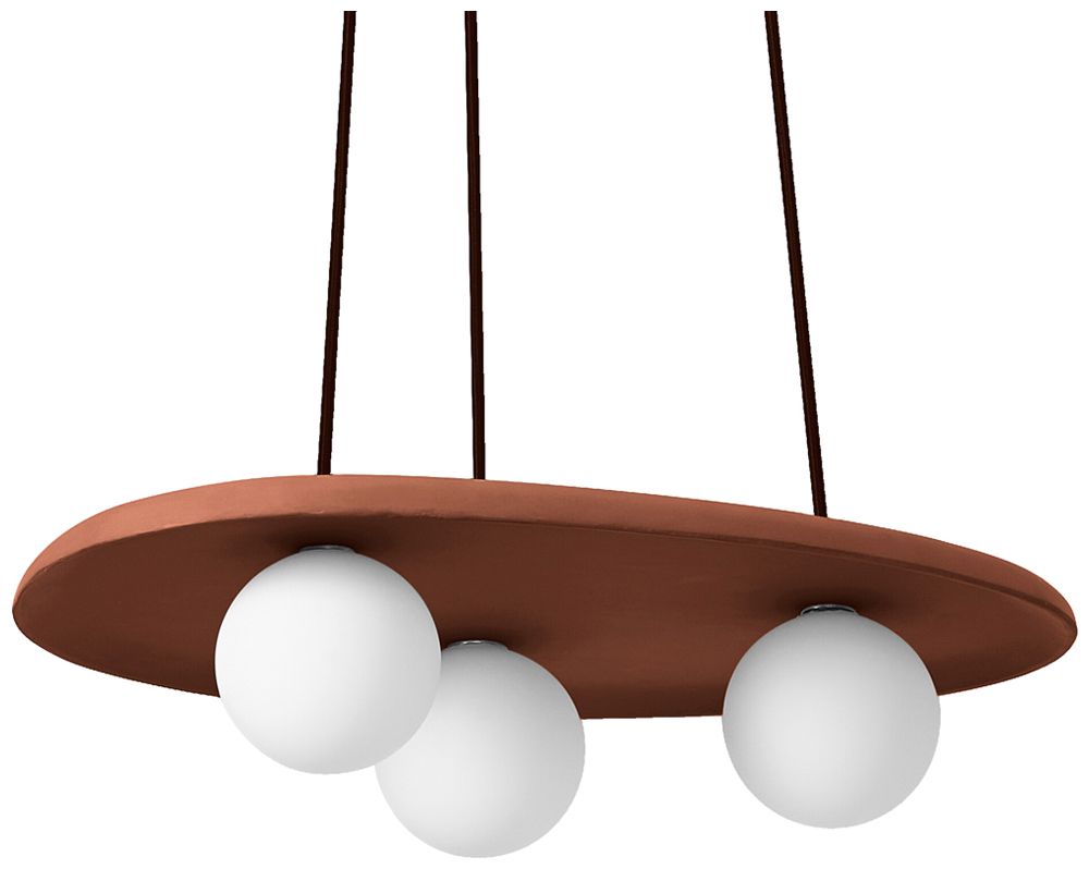 Lampada sospesa LEDVANCE Decor Clay G9 3×5W 500×385mm marrone